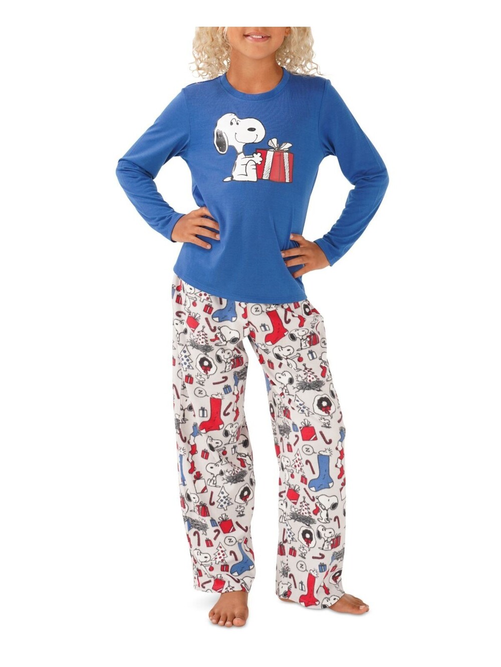 Munki Munki Little & Big Kid Matching Snoopy Holiday Family Pajama Set Size 11